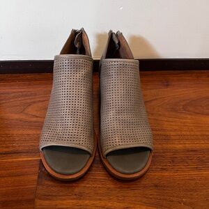 Sofft Carleigh Peep Toe Bootie in perforated leather